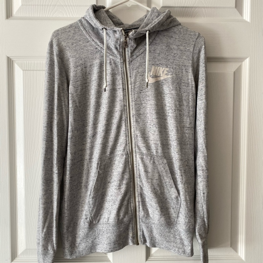 Nike jacket lightweight white gray